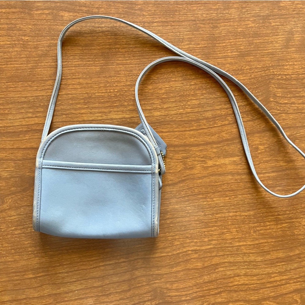 Vintage Coach Abbie 9017, light blue purse